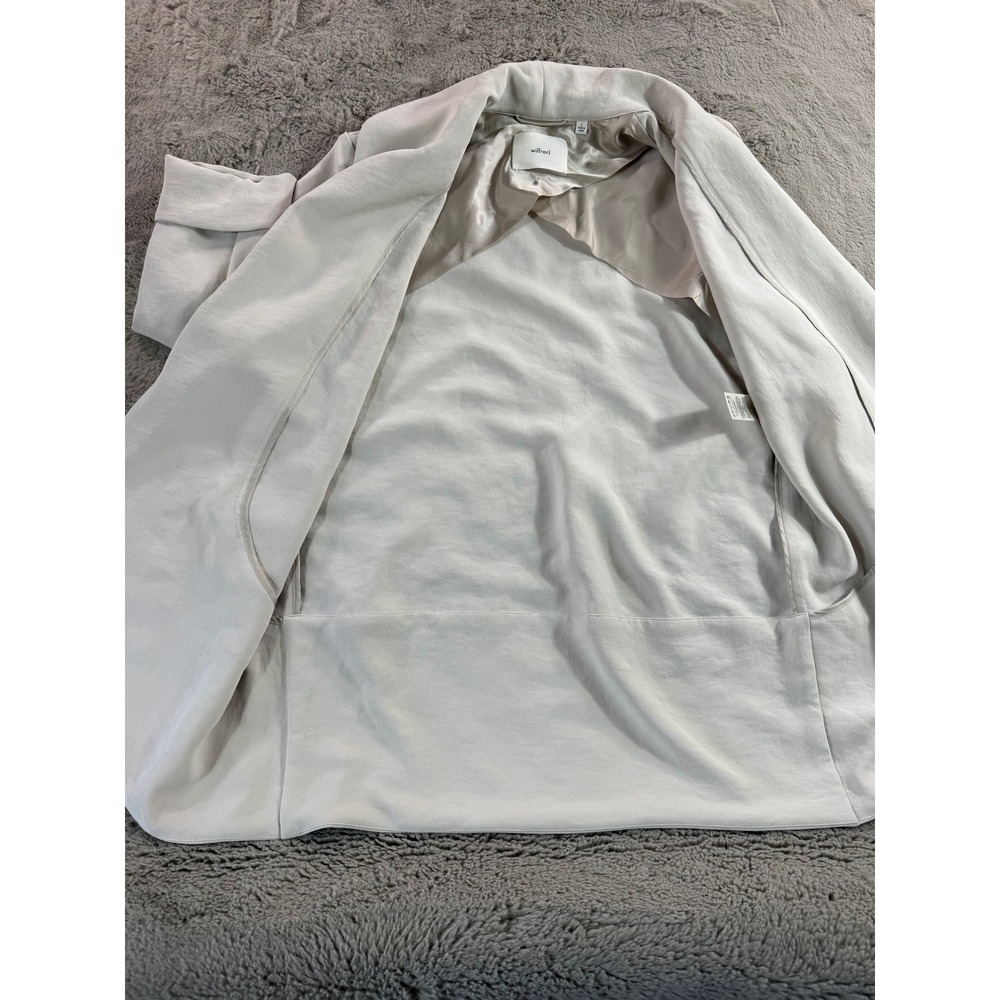 Wilfred White Draped Collar Blazer Jacket - Picture 10 of 13